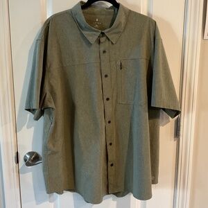 Zelos Short Sleeve Hybrid Shirt - XXL - Green Fade Heather